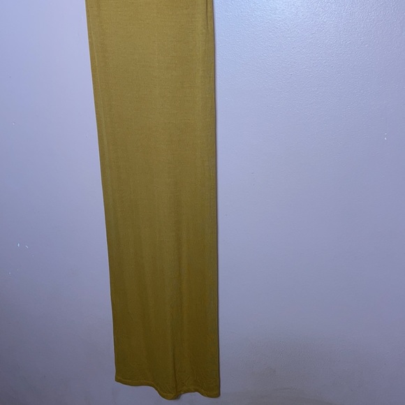 Enza Costa Silk Ribbed Racerback Midi Dress in Honey - Picture 2 of 7